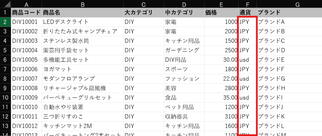 Excelデータクレンジング：UPPER関数・LOWER関数・PROPER関数1